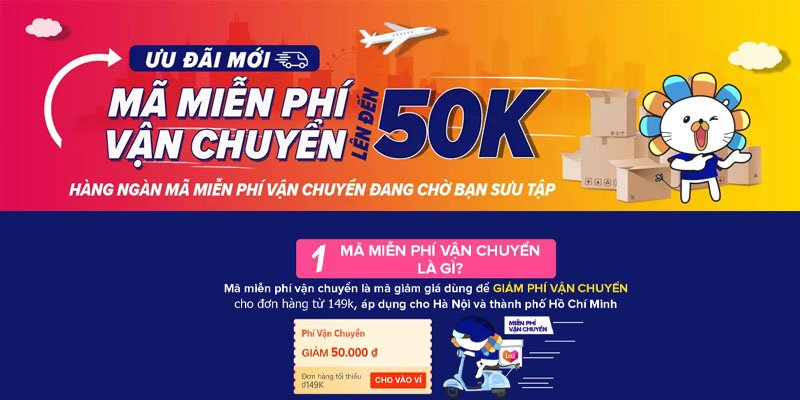 mien phi van chuyen lazada