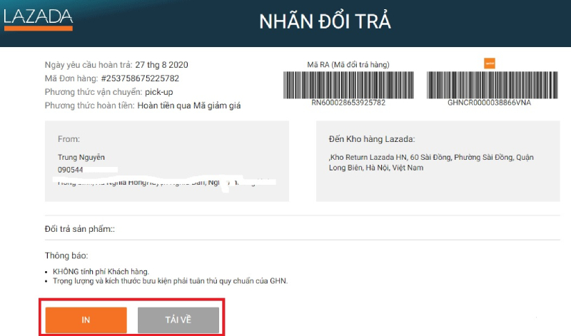 cong dung cua ma van don tren lazada