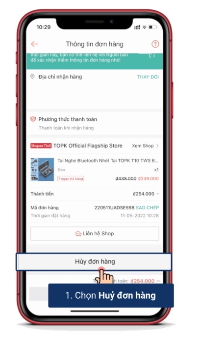 Hướng dẫn chi tiết cách hủy đơn hàng trên Shopee 3