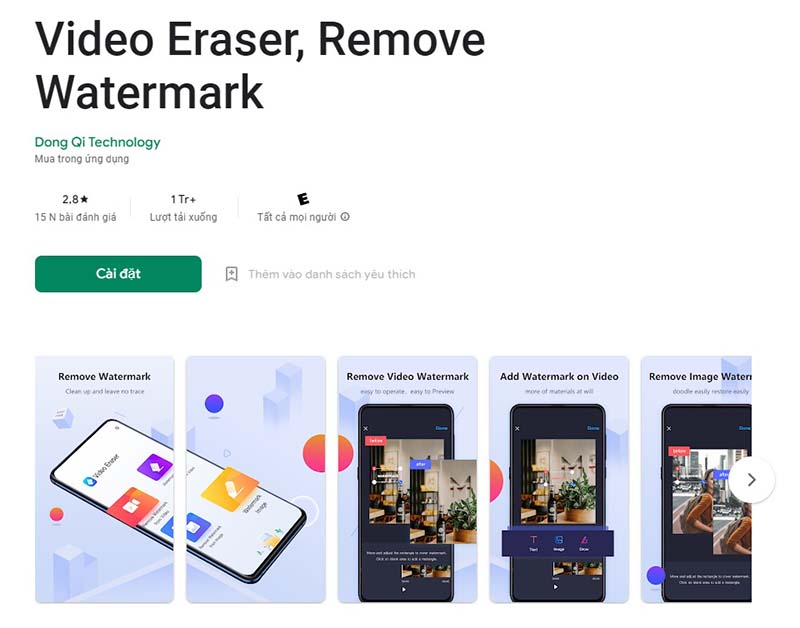 App xóa logo tiktok trên iphone bằng Video Eraser