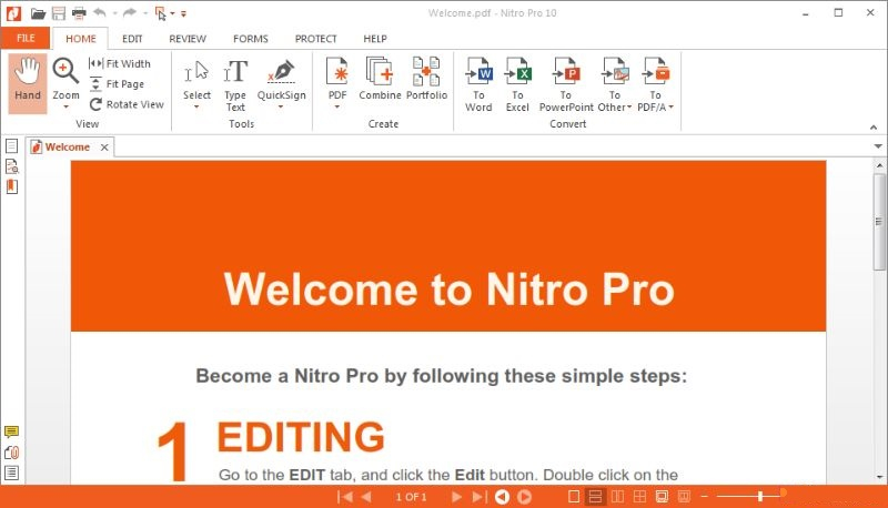 Phần mềm edit PDF Nitro Reader