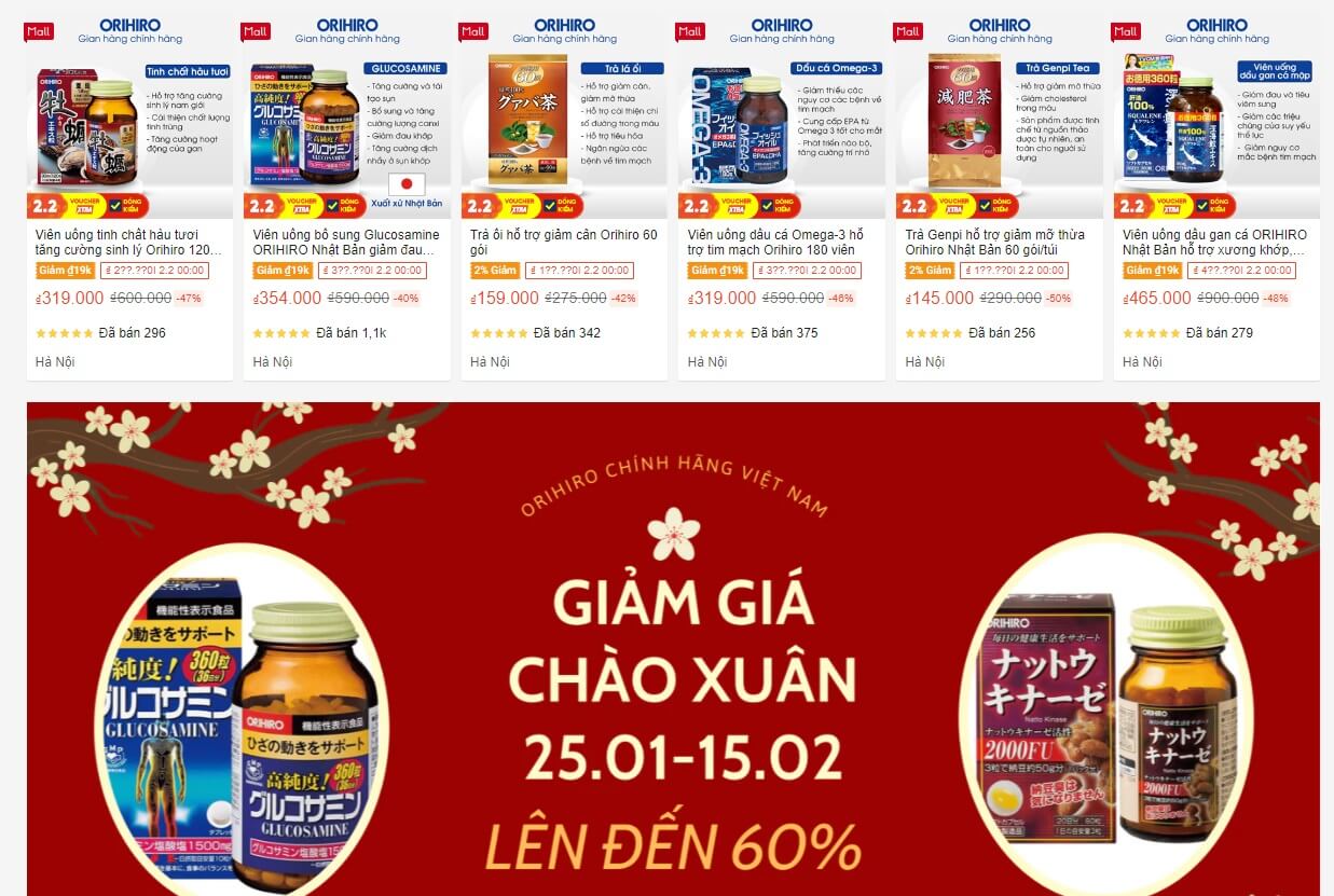 Orihiro Việt Nam - Shop bán thực phẩm chức năng Nhật Bản chính hãng